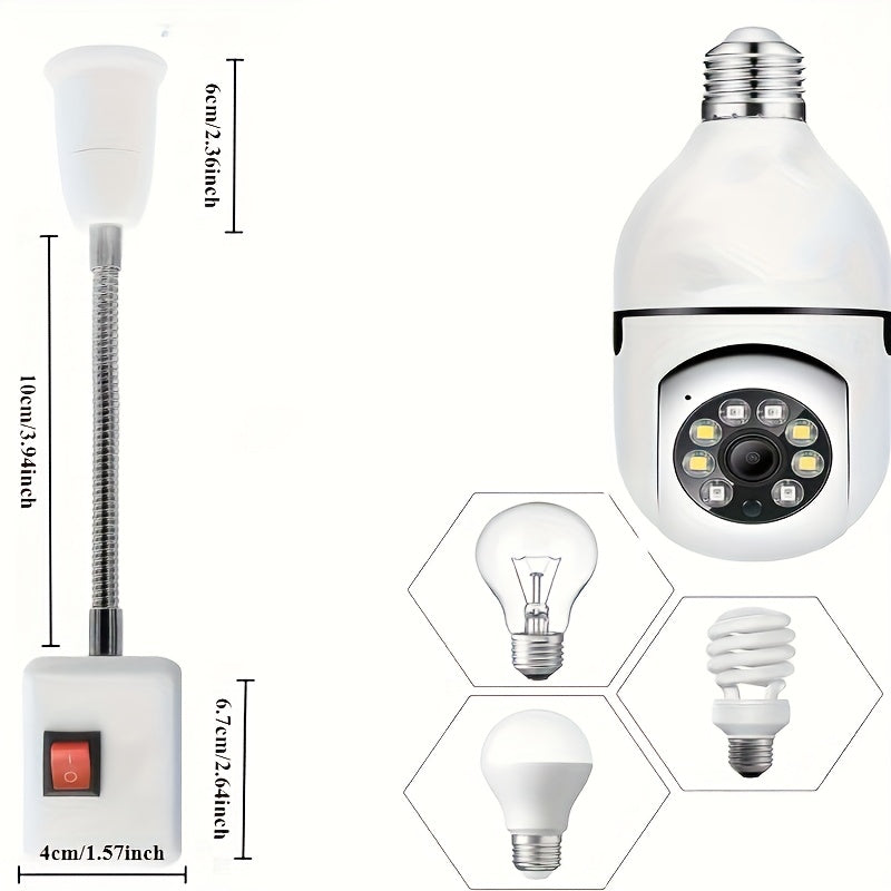 E27 to EU Plug Wall Lamp Adapter with Switch for Festivals 220-240V AC