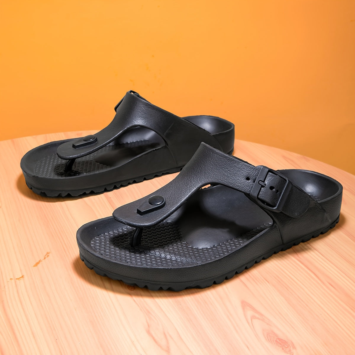 Women's Solid Color Flip Flops Casual Wedge Flats Comfortable Shoes