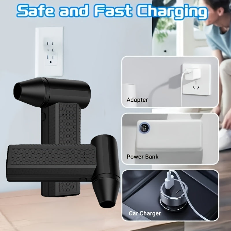 Portable Handheld Fan with 8000mAh Battery and Adjustable Airflow