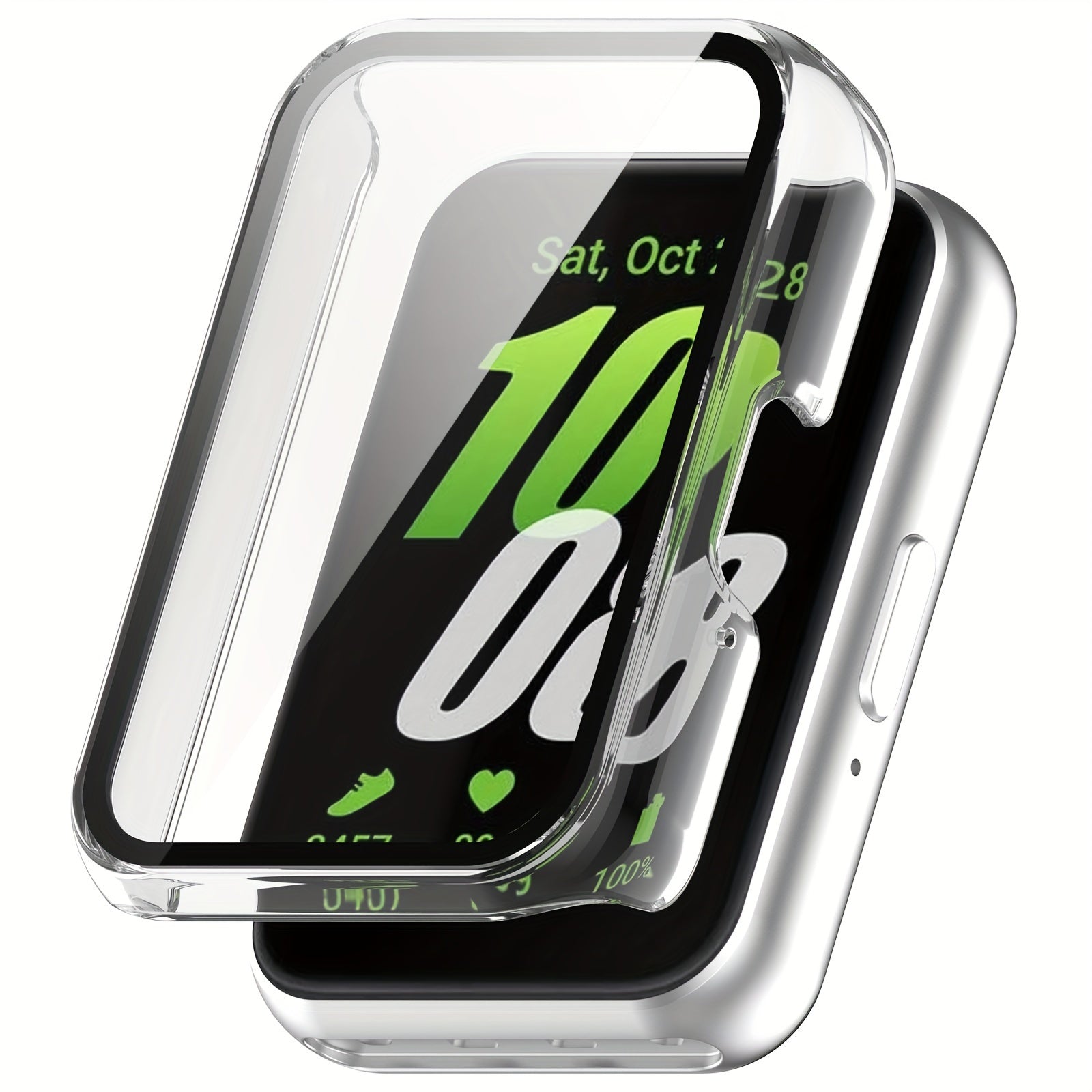 Smartwatch Case for Galaxy Fit3 Tempered Glass Scratch Resistant Hard Shell