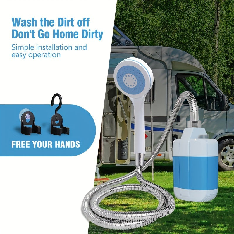 Portable Camping Shower Pump - Compact USB Rechargeable RV Outdoor