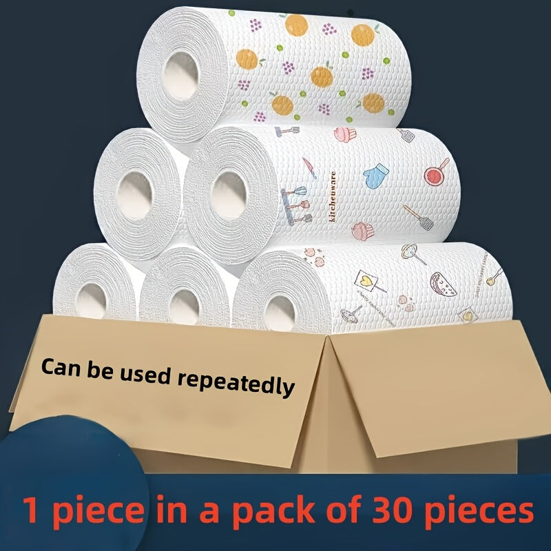 30 Reusable Kitchen Towels for Grease Removal, Non-Toxic, Multi-Purpose