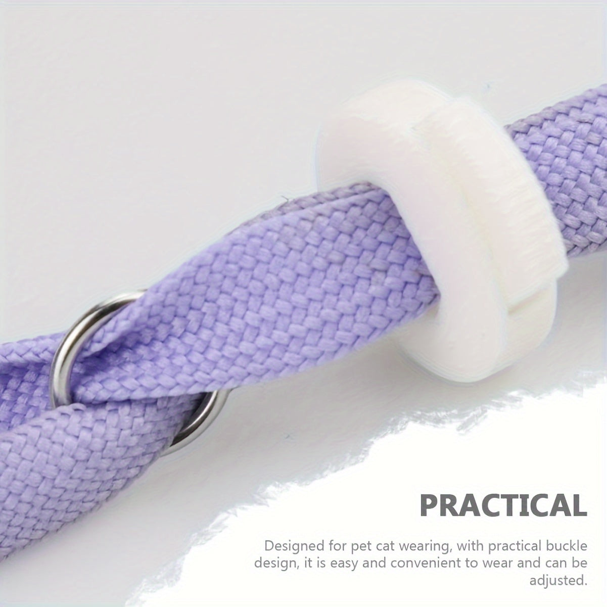 Sozlanadigan plastmassa mushuk taqishi, oson yopilish, bardoshli material, kichik, o'rta, katta