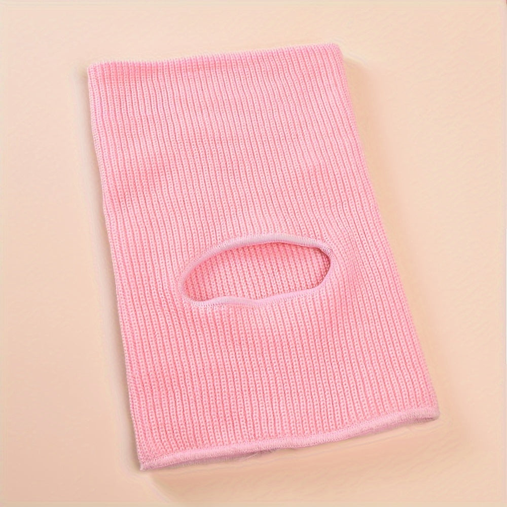 Winter Sports Face Mask with Knitted Single Eye Slot Candy Colors Warm Neck Protector