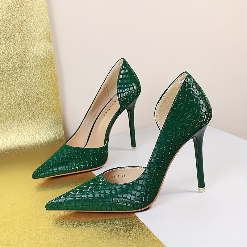 Слимминг узкие каблуки для женщин, туфли с острым носом для вечерних мероприятий и стильные слепоны для ночных клубов.