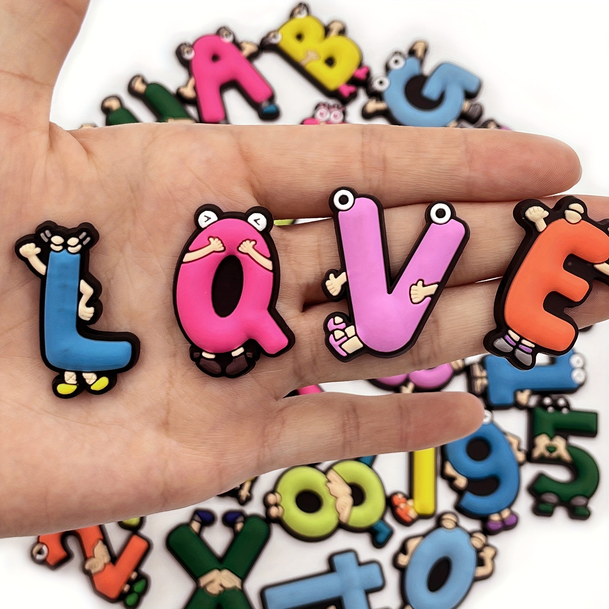 36PCS PVC Alphabet Letter Set Assorted Characters DIY Crafts Educational Supplies