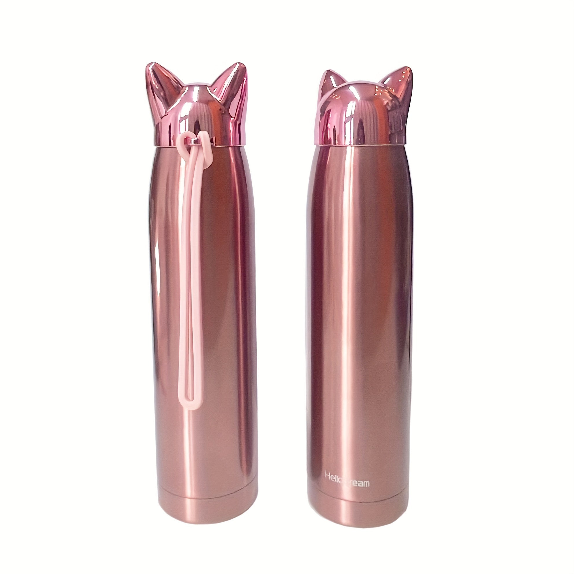 Insulated Travel Mug 320ml Stainless Steel Vacuum Cup with Cat Ears BPA Free Kawaii Design