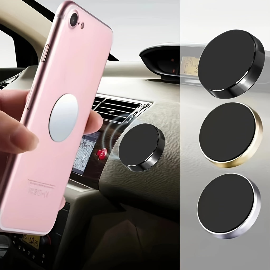 Round Magnetic Phone Holder Wireless Suction Bracket for Smartphone Copper Black