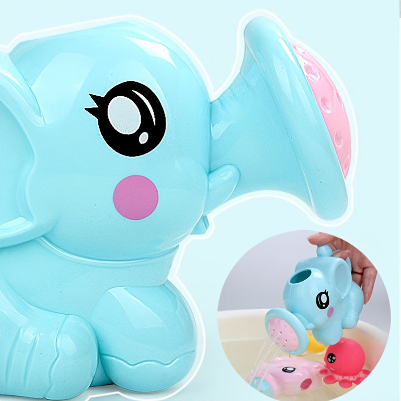 Interactive Elephant Bathtime Toy for Kids Safe Plastic Educational Bath Gift