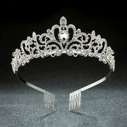 Women's Vintage Bridal Crown with Rhinestones Sparkling Hair Accessory