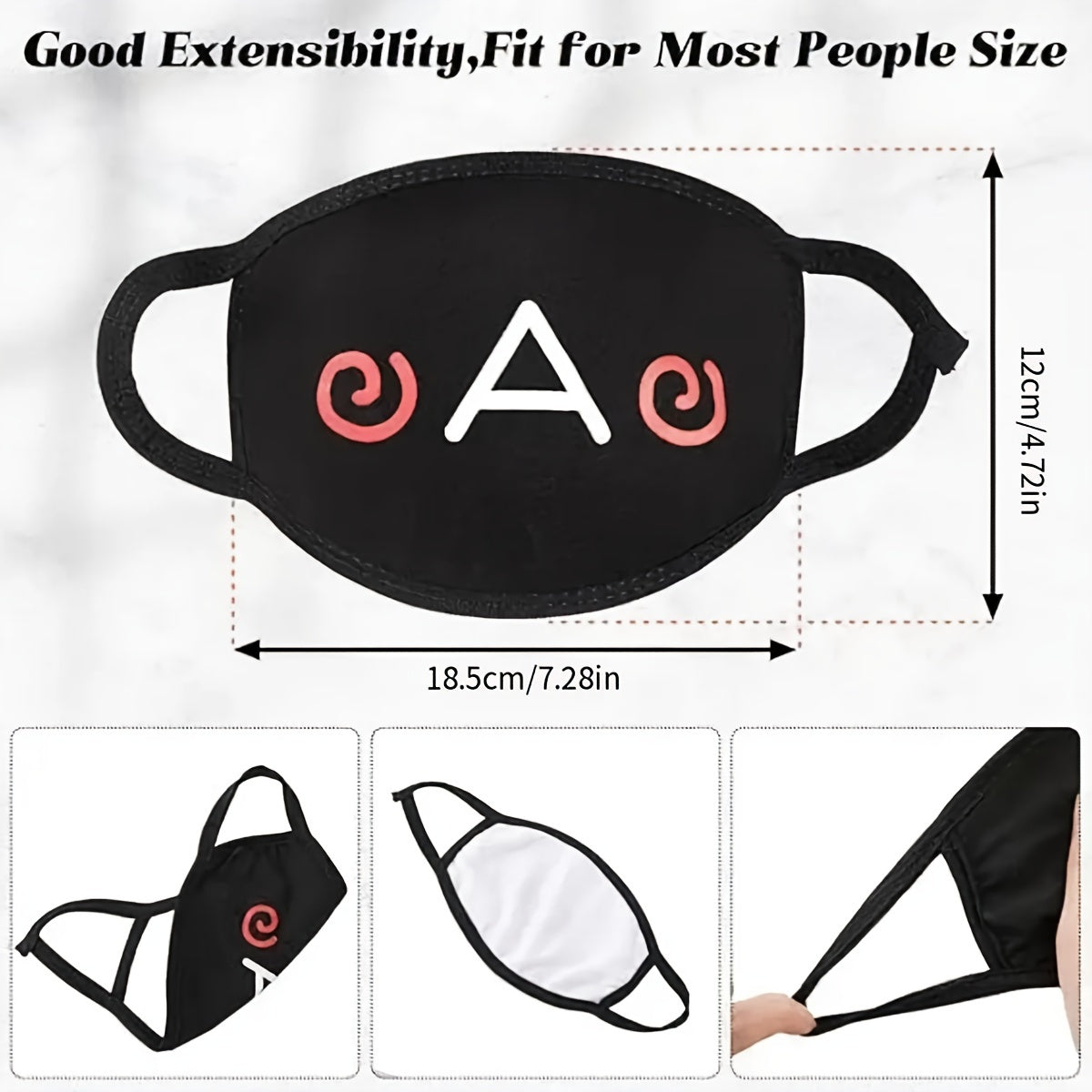 Set of 10 Reusable Anime Face Masks for Outdoor Activities with Unique Designs