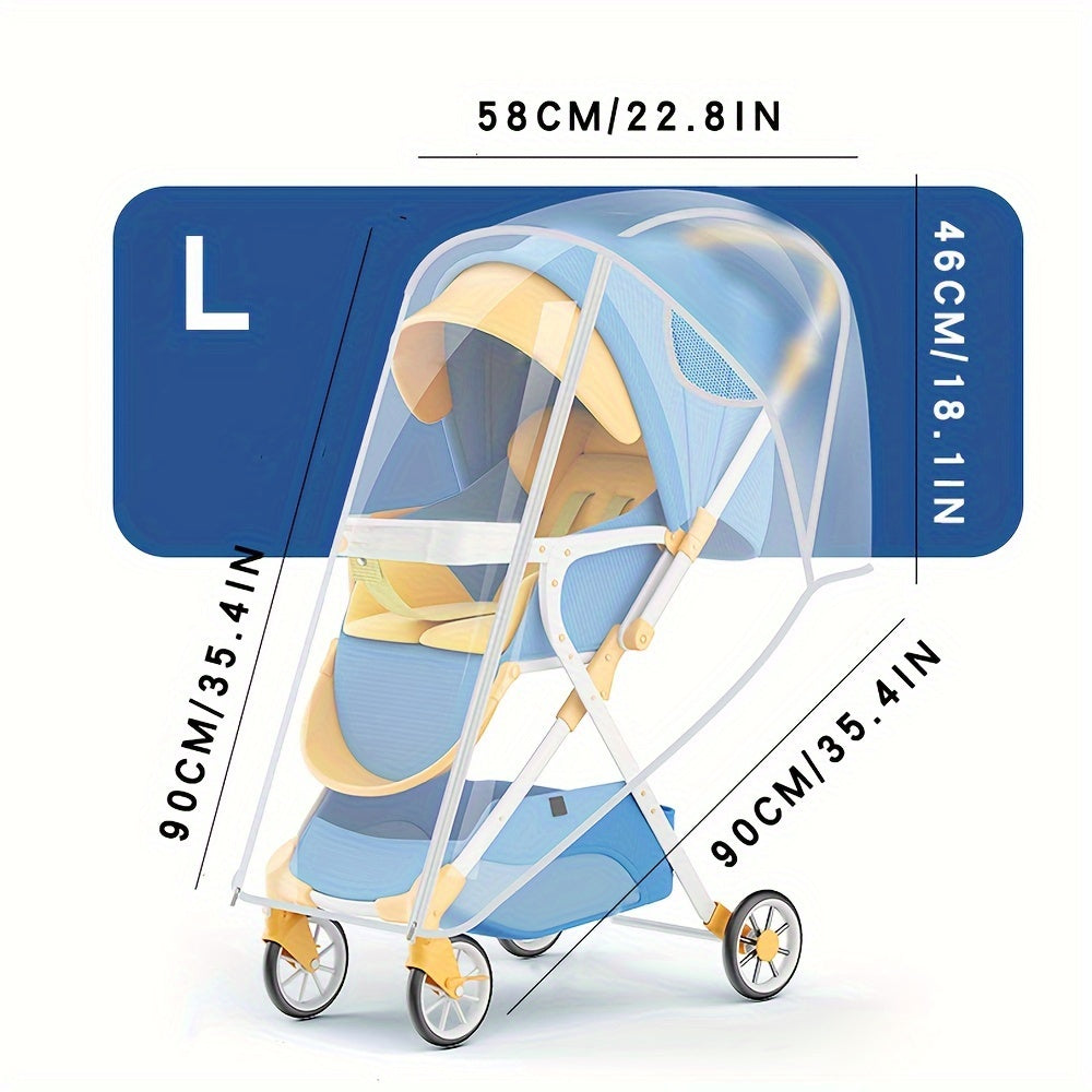 Aravachalar uchun yomg'ir qopqog'i, aravachalar uchun shamol to'sig'i, barcha ob-havo sharoitlari uchun universal qoplama, Rojdestvo, Halloween, Thanksgiving, Yangi yil va Sevgi kuni uchun mukammal sovg'alar.