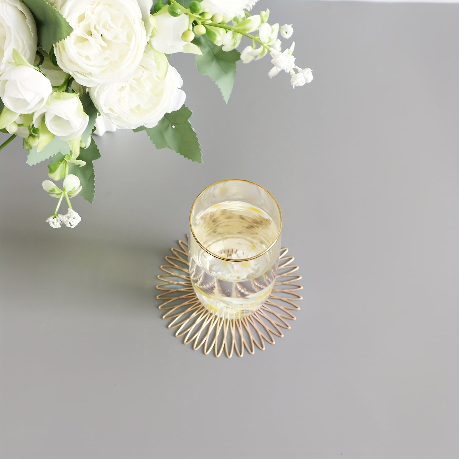 6 ta PVC 5 dyuymli bo'sh ko'za to'plami, ish stoli himoyasi uchun, sirpanmaydigan, issiqqa chidamli, uy bezaklari.