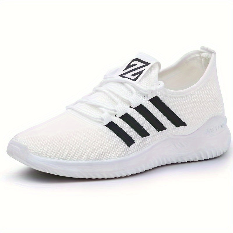 ayollar uchun nafas oluvchi sport yugurish poyafzallari - engil oq sneakers