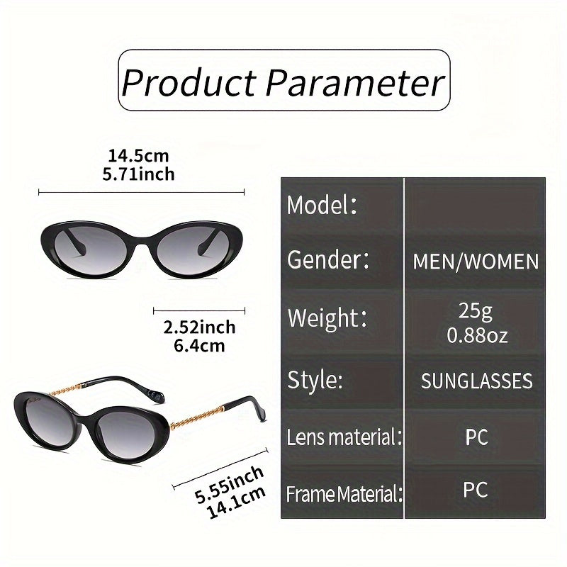 Women's Cat Eye Glasses Small Frame Metal Hollow Arms Anti-Reflective Lenses for Beach and Party