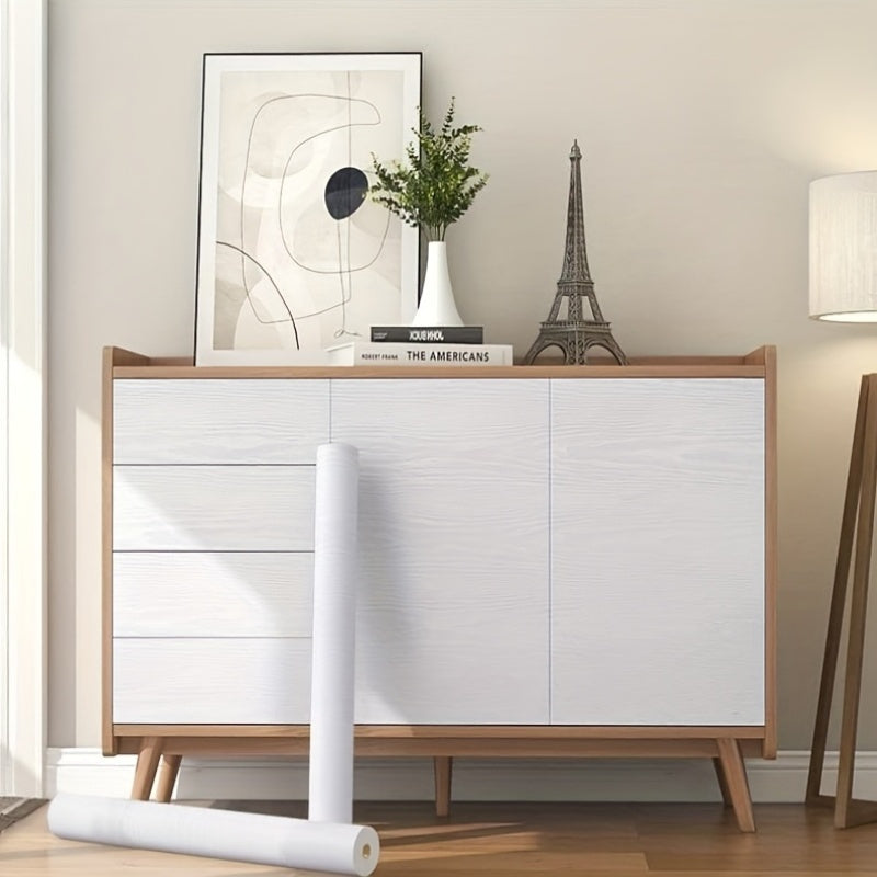 Rustic Black Wood Grain Contact Paper Removable Self-Adhesive for Kitchen Cabinets