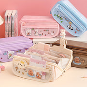 Canvas Stationery Bag with Large Capacity for Office School and Travel