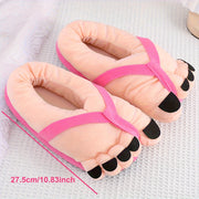 Uniseks peluş multfilmli barmoqli shlyapa ichki poyabzal, ultra yumshoq, issiq, sirpanchiqsiz