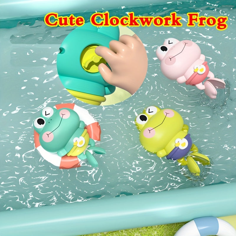 Cute Water-Squirting Frog Bath Toy 12.5cm Plastic Pool Shower Water Play