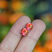 Women and Teen Girls Sterling Silver Tourmaline Earrings Multi-Color 6.78mm