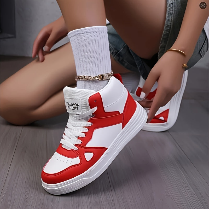 Women’s High-Top Sneakers Lightweight Casual Shoes with Soft Fabric Lining