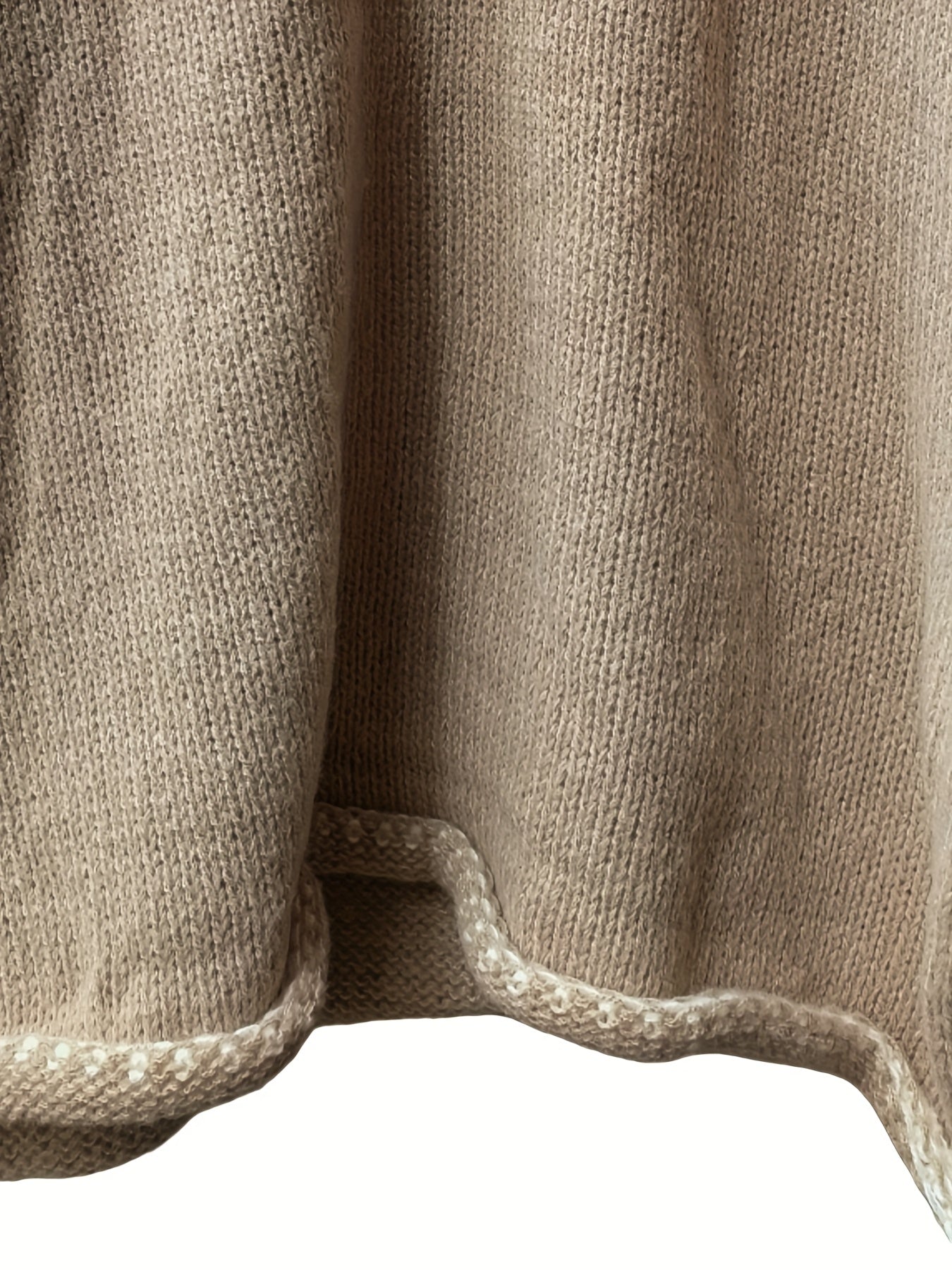 Plus Size Women's Beige Sweater Long Sleeve Fall Winter Casual Formal Knitwear