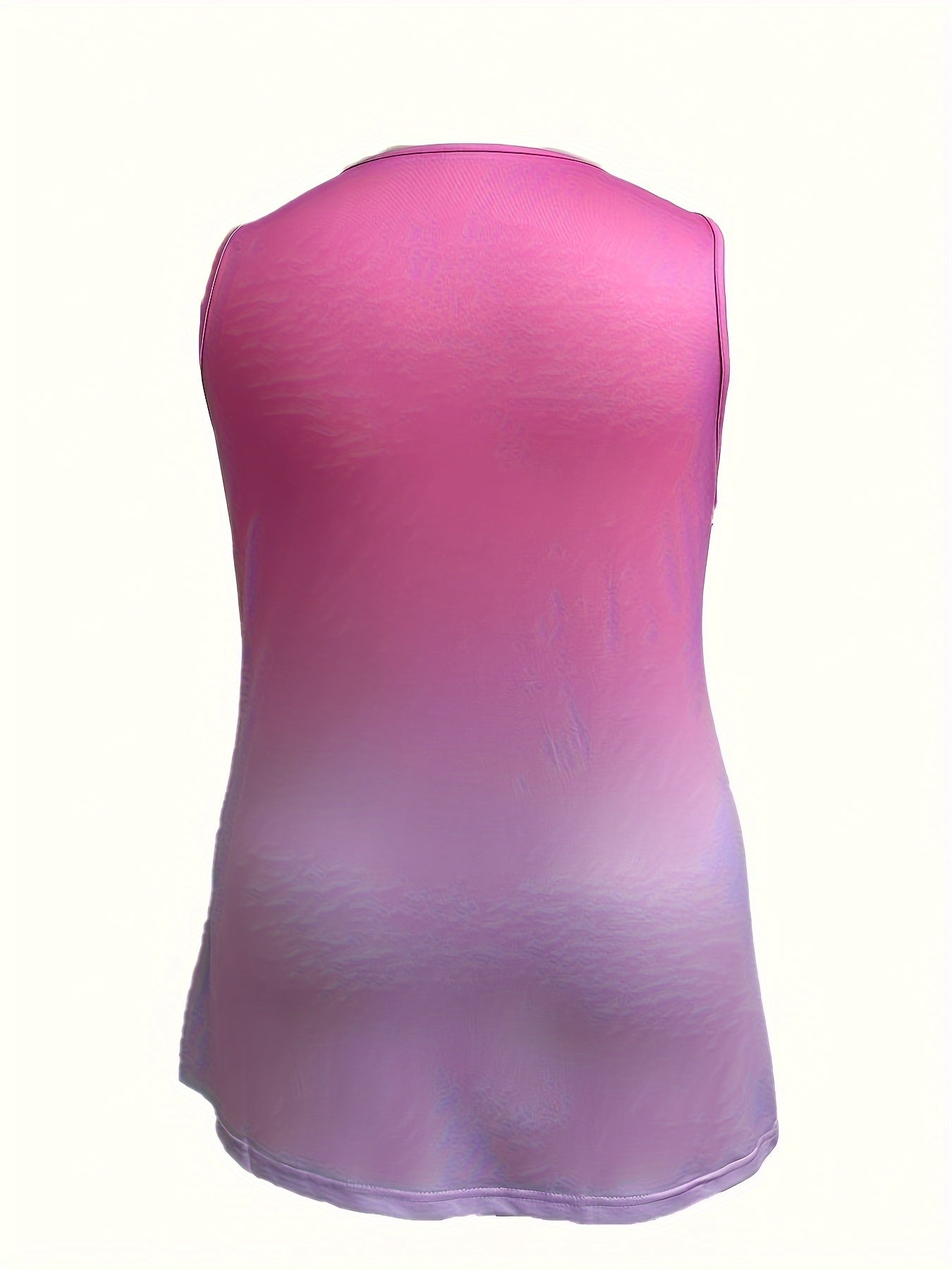 Women's Summer Sleeveless Tank Top Gradient Color Breathable Stretchy Opaque