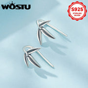 Women’s Bamboo Inspired Drop Earrings Hypoallergenic Sterling Silver Lightweight Casual Jewelry