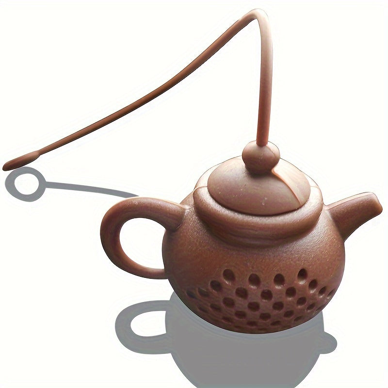Reusable Silicone Teapot-Shaped Tea Infuser for Loose Leaf Tea, Small Kitchen Use