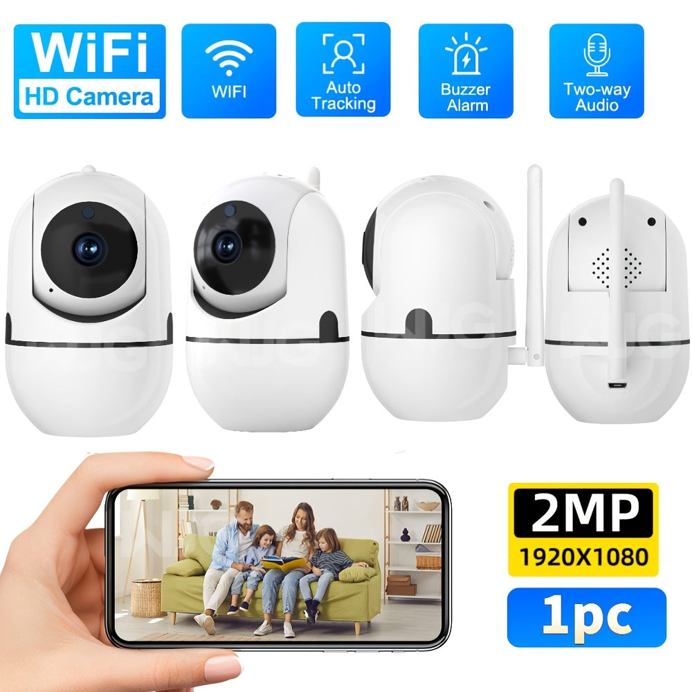 2MP HD Simsiz Xavfsizlik Kamerasi Pan-Tilt-Zoom Kechasi Ko‘rish va Avtomatik Izlash bilan