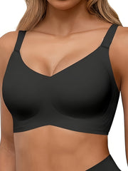 Plus Size Seamless Wireless Full Coverage Bra for Women in Solid Polyamide