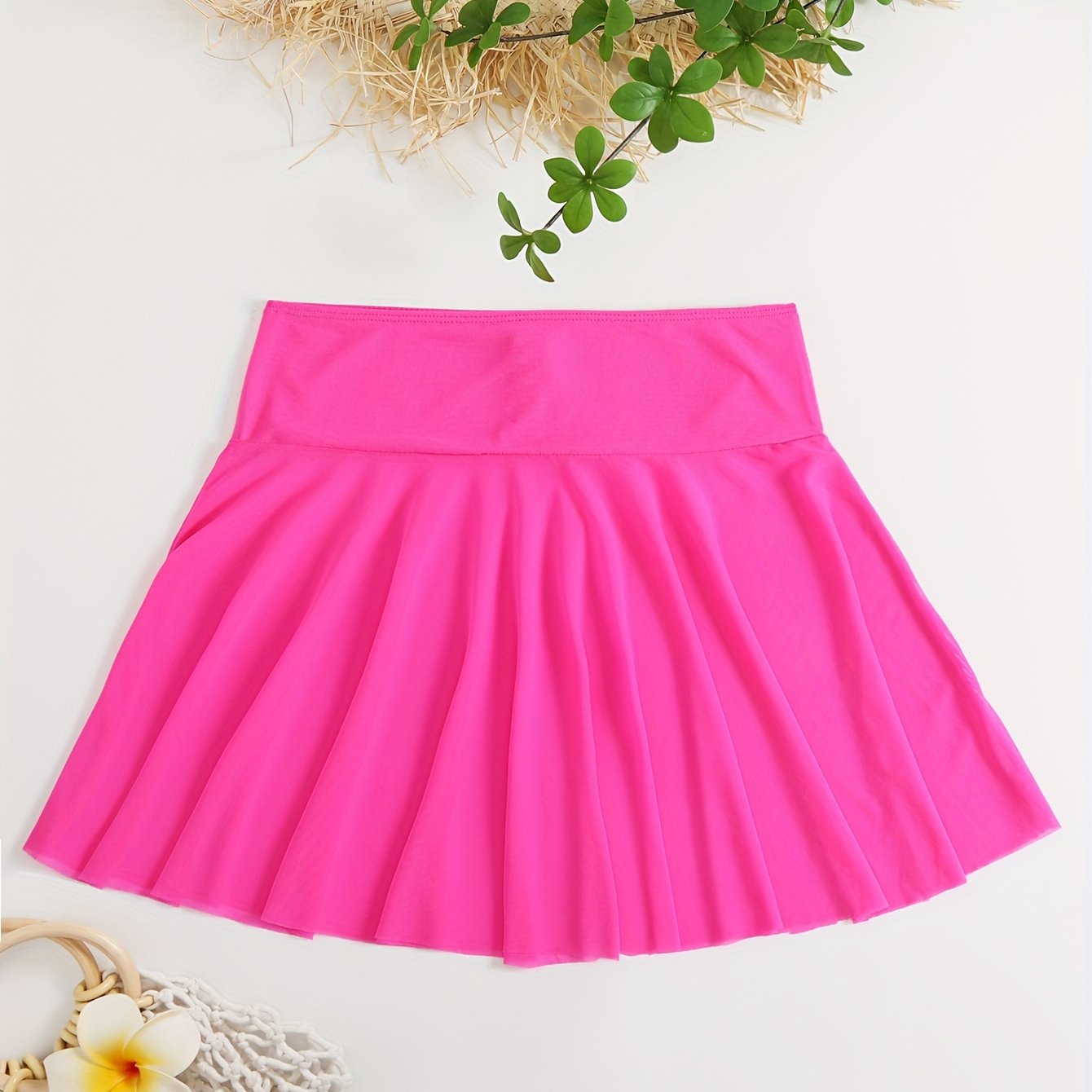 Falda de playa transparente de cintura alta para mujer, para trajes de baño y ropa de vacaciones