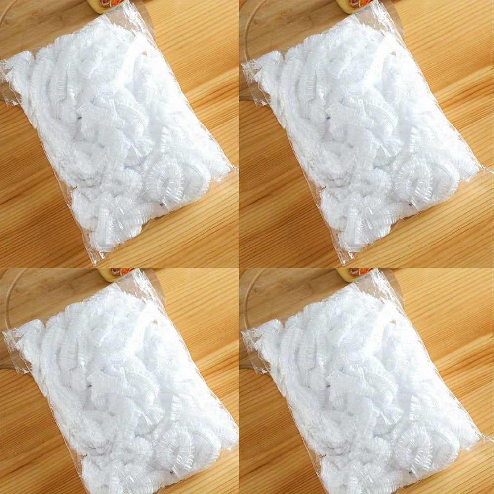 Elastic Food Covers Pack of 100 Leak-Proof Dust-Proof 35.99cm Clear Plastic Wrap
