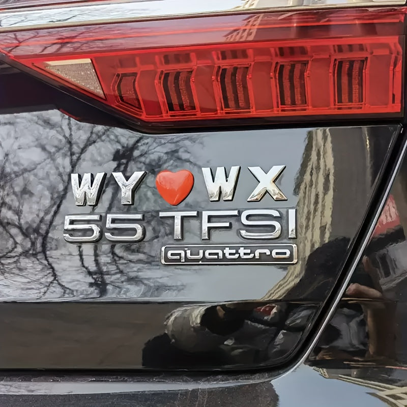 Metall avtomobil logotipi bagaj stikerlari uchun dvigatel quvvati raqami plitasi bezaklari