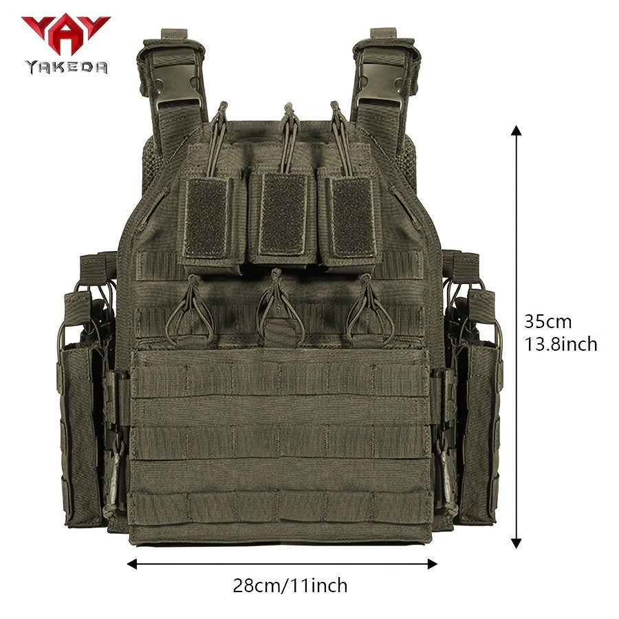 Adult Outdoor Training Vest Water-Resistant Breathable Quick Dismantling Black Polyester