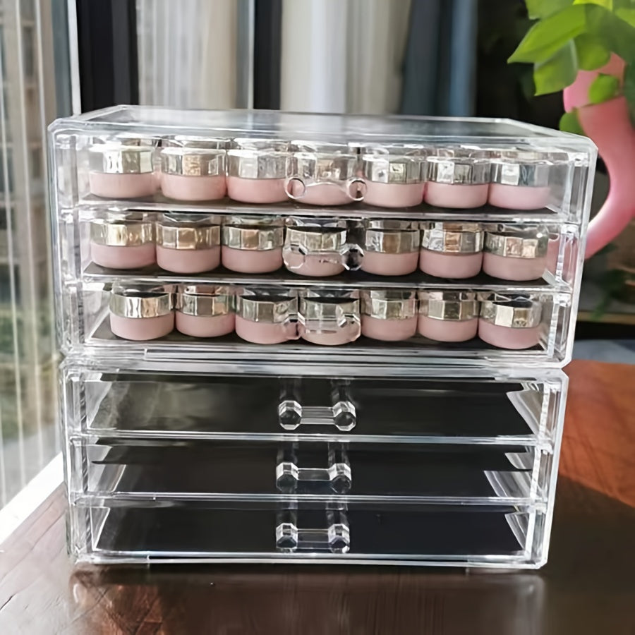 Caja de almacenamiento de joyas de 5 capas y gran capacidad para collares y anillos