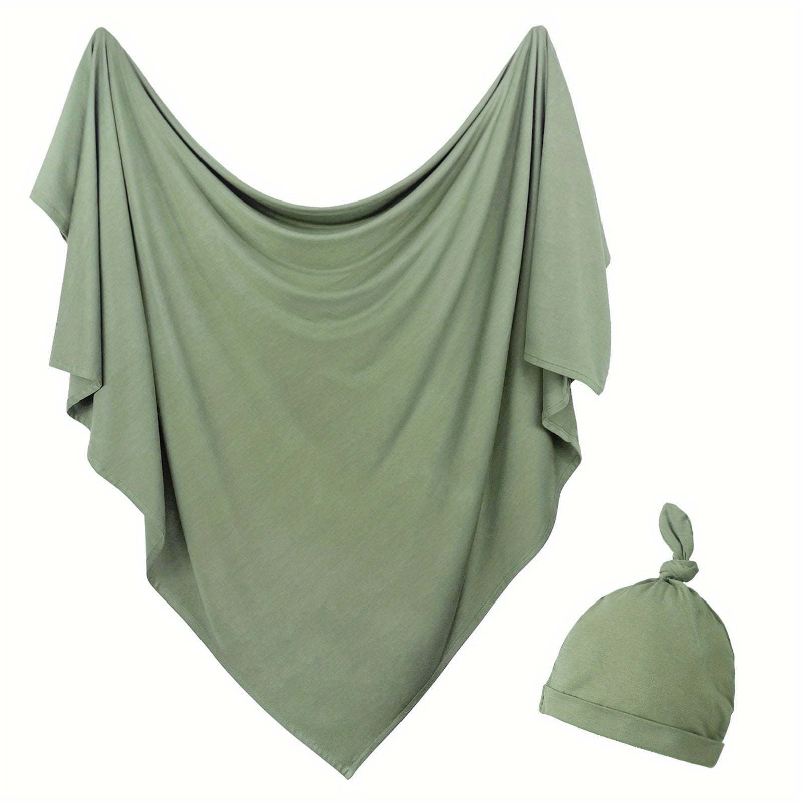 Yangi tug'ilgan chaqaloqlar uchun o'ralgan ko'ylak va shlyapa to'plami, o'g'il va qiz bolalar uchun.