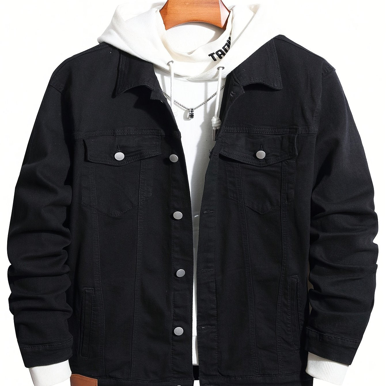 Men's Plus Size Casual Jacket Rayon Blend Stretch Solid Color Pockets