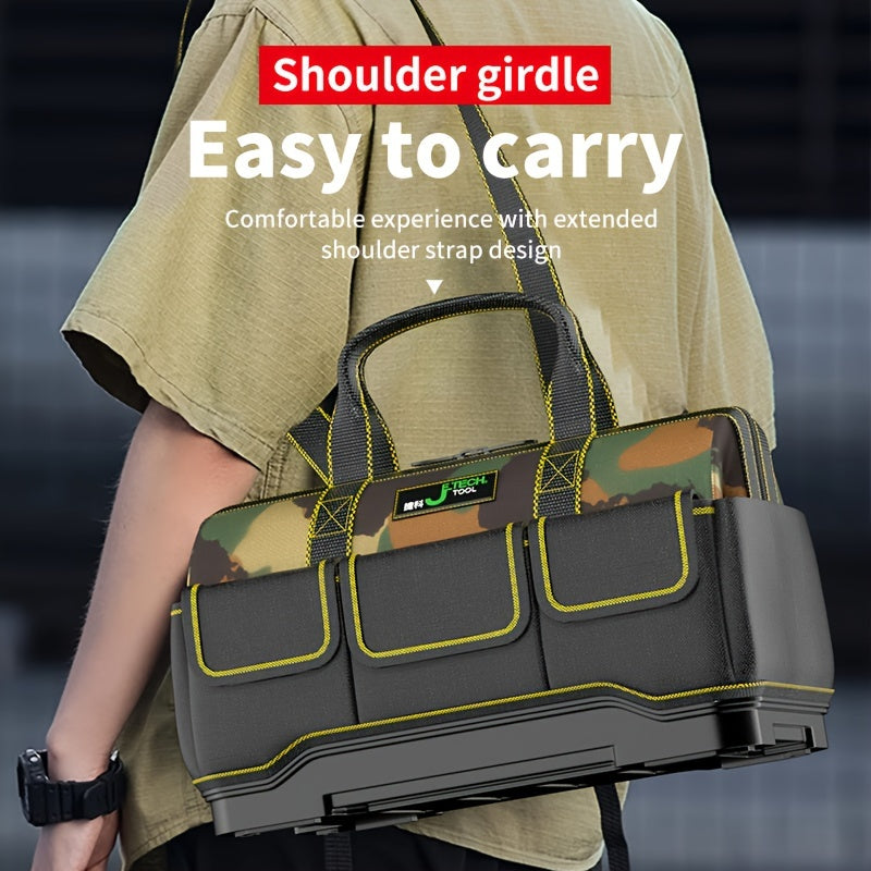 Electrician Camouflage Tool Bag with Thickened Durable Material and Large Capacity Pockets