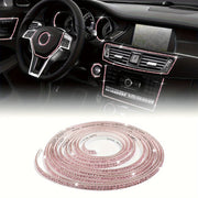 Pink White 89.92cm Car Dashboard Decor Self-Adhesive Trim Strips Interior Accessories