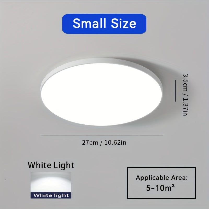 Ultra-Thin Round LED Ceiling Light Black White for Living Room Bedroom Kitchen