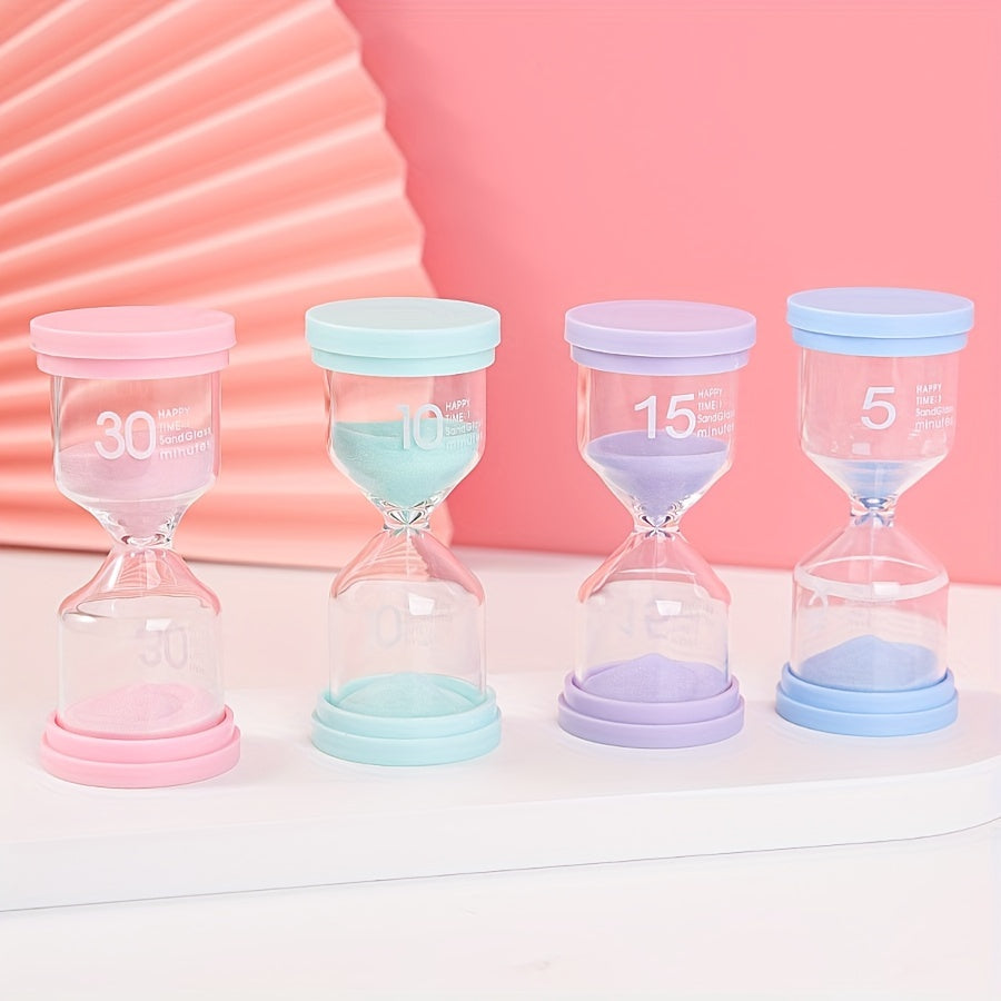 Vibrant Glass Sand Timer Set 5-30 Minutes for Games Classroom Home Office Decor