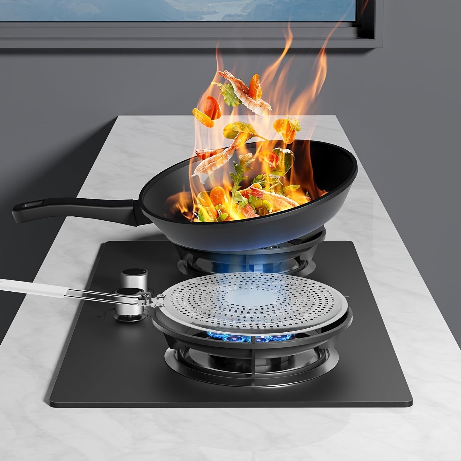 Stainless Steel Heat Diffuser for Gas and Electric Stovetops Double Thick Simmer Plate