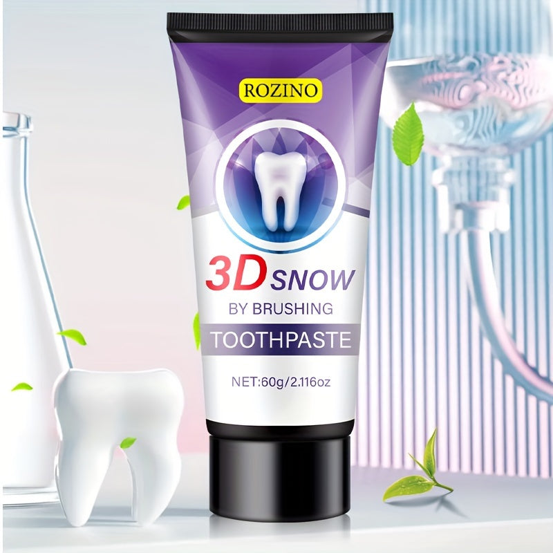 3D Snow Toothpaste Whitening Brightening Freshening Breath Gums Protection 60g
