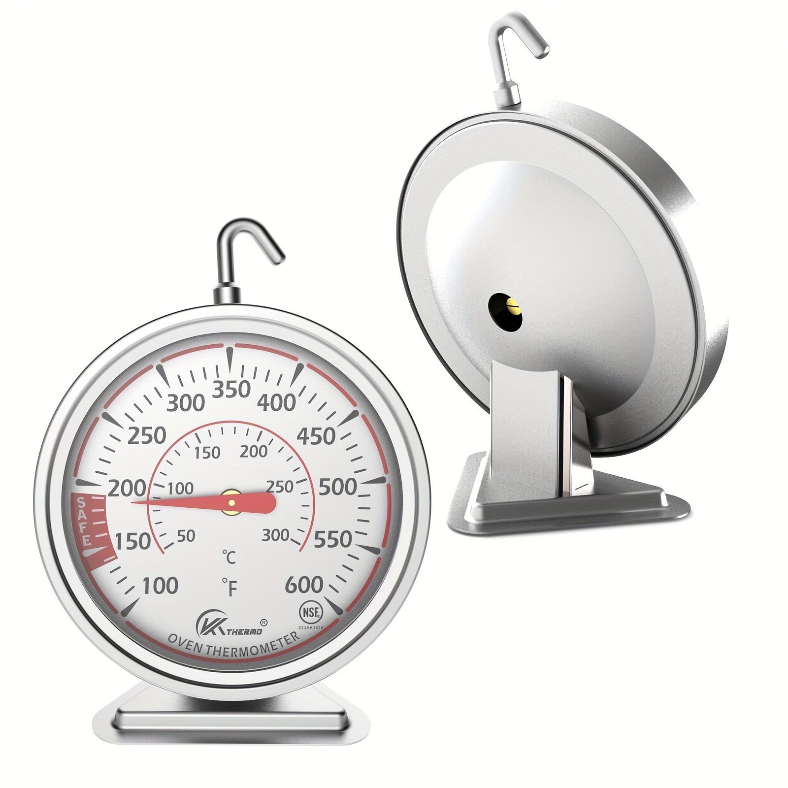 Precision Oven Thermometer 6.99cm Stainless Steel Dial 100-600°F/50-300°C