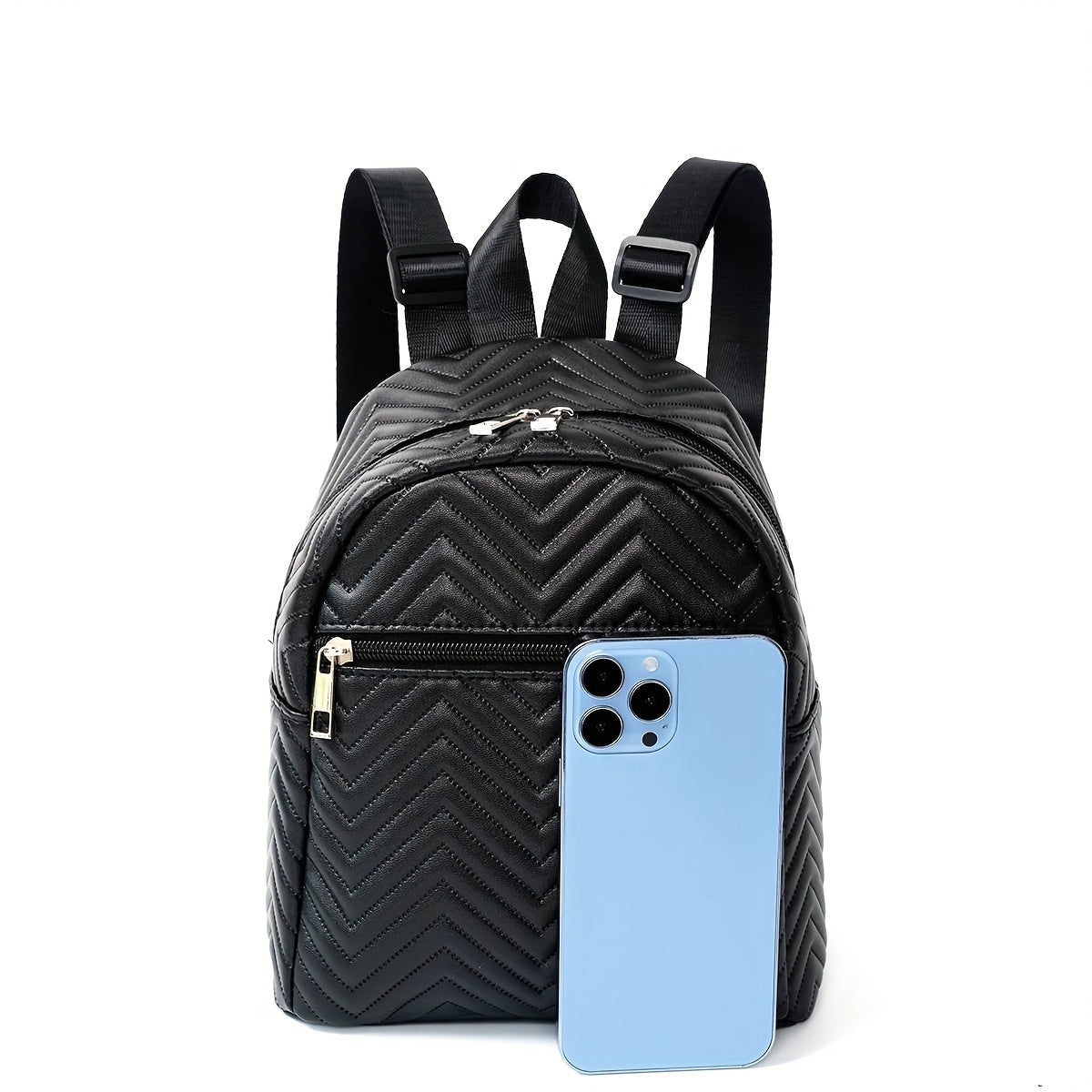 Women's Wavy Pattern Backpack Large Capacity Casual Travel Hiking Diaper Bag