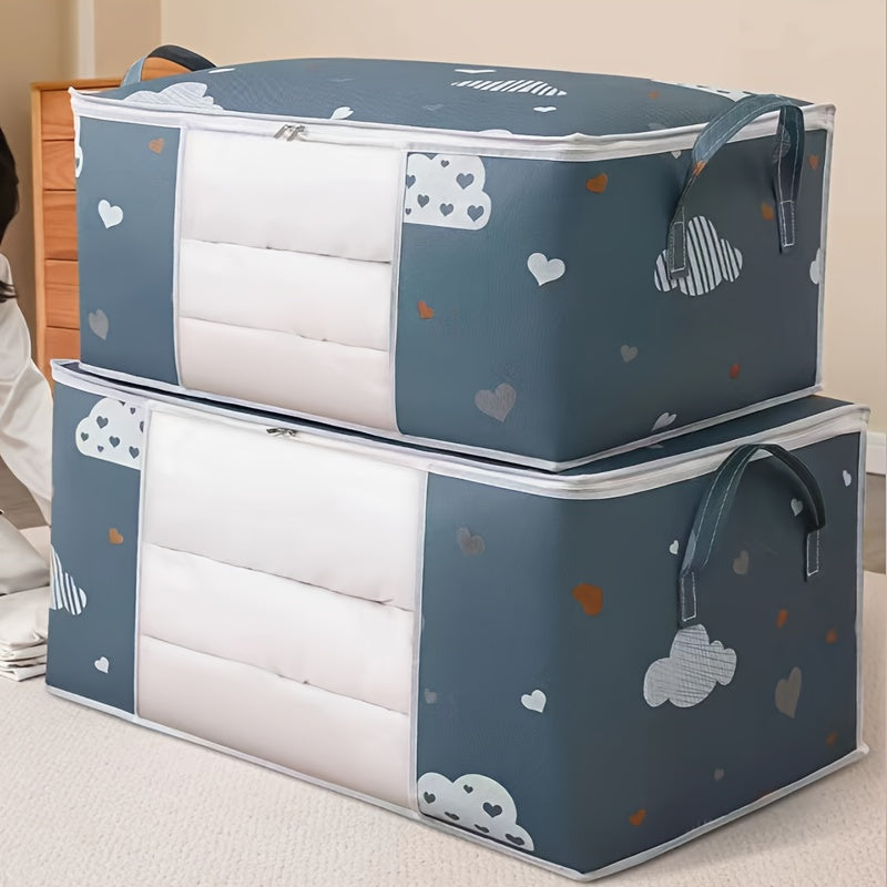 Large Capacity Storage Blanket Organizer Zipper Dustproof Container with Window