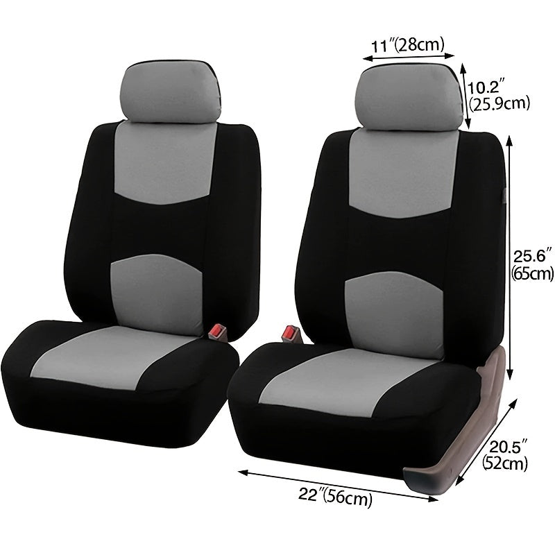 Universal Car Front Seat Covers Polyester Multi-Color Protective Cushion