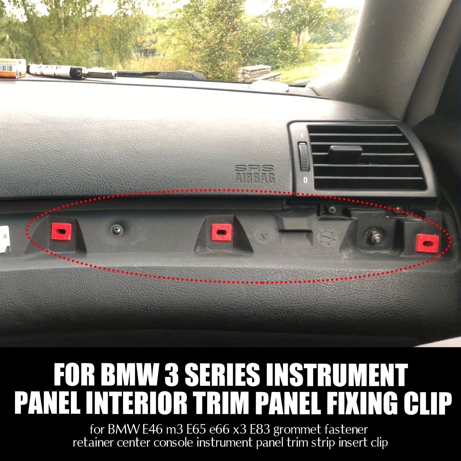 Juego de 10 clips de panel de tablero para BMW E46 E65 E66 X3, plástico duradero
