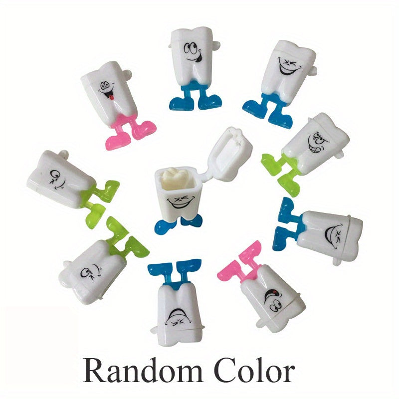 Set of 10 Plastic Tooth Fairy Boxes for Kids Lost Milk Teeth Storage